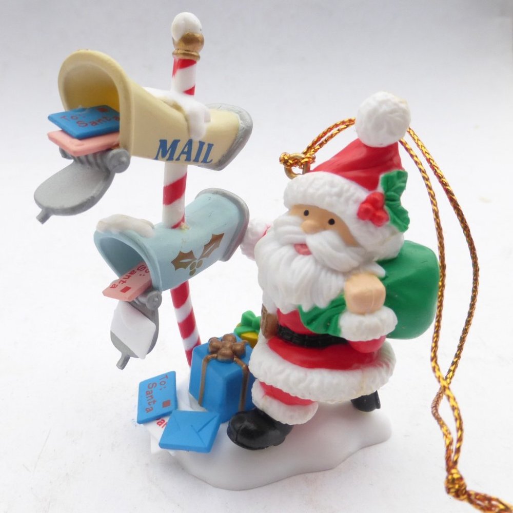 Jolly Santa North Pole Mail Christmas Ornament